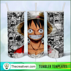 Luffy One Piece Smill Full Tum Tumbler Wrap Download