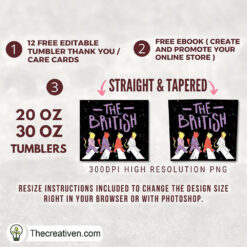 The British Full Tumbler Wrap Tumbler Wrap – Digital Download - Image 2