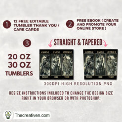 As Brave As Wise As Strong As  Tumbler Wrap Download - Image 2
