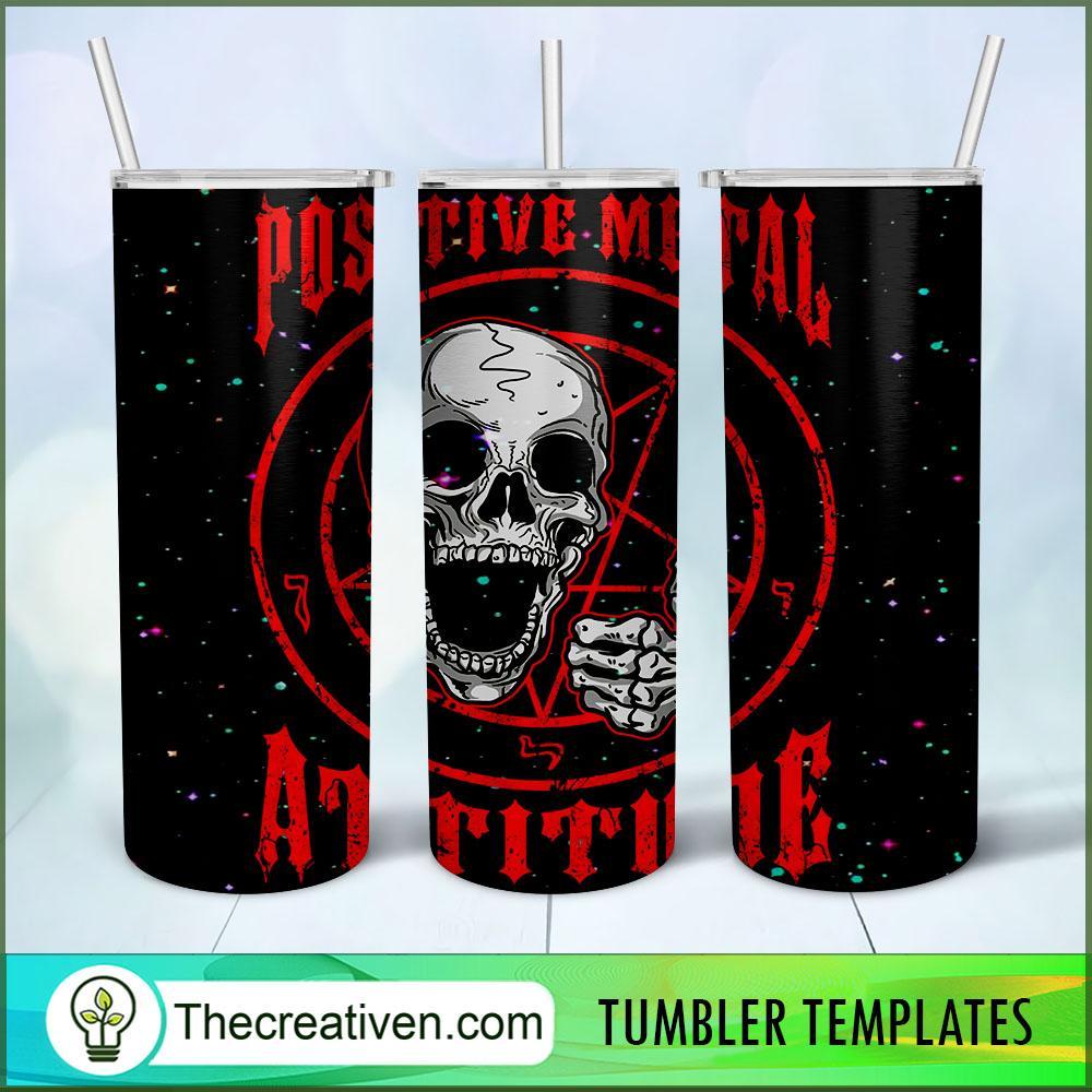 Positive Metal Attitude Skull Tumbler Wrap Download 1 Positive Metal Attitude Skull Tumbler Wrap Download