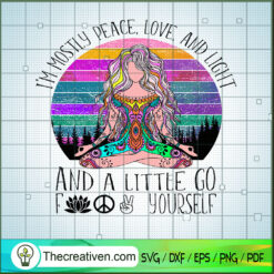 I'm Mostly Peace SVG Cut File for Cricut & Silhouette Design 51366