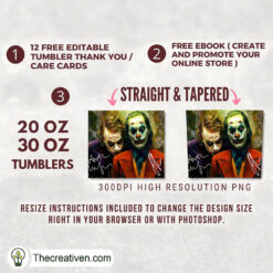 Joker Squad Full Tumbler Wrap Tumbler Wrap – Digital Download - Image 2