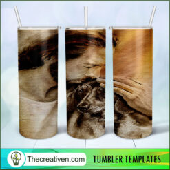 Jesus and Dachshund Full Tumbler Wrap Tumbler Wrap – Digital Download