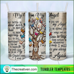 My Mom My Angel Full Tumbler Wrap Tumbler Wrap – Digital Download