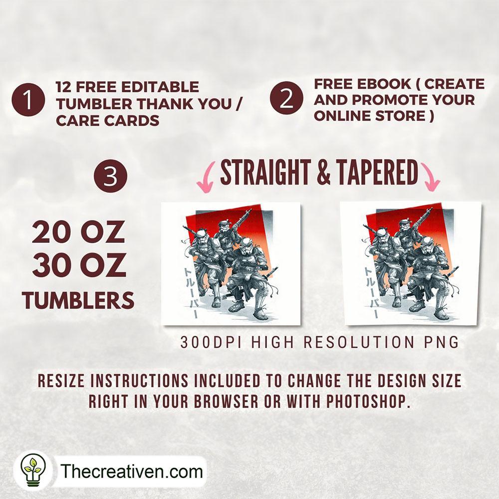 Three Boba Fett Samurai Vision Tumbler Wrap Download 2 Three Boba Fett Samurai Vision Tumbler Wrap Download - Image 2