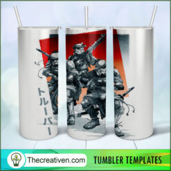 Three Boba Fett Samurai Vision Tumbler Wrap Download