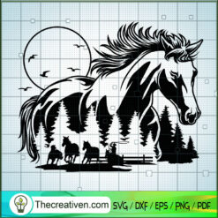 Black Shadow Horse SVG, Horse SVG, Race Horse SVG