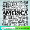 United We Stand America SVG, Home Of The Brave SVG, Red White Blue SVG 3 77 copy 1
