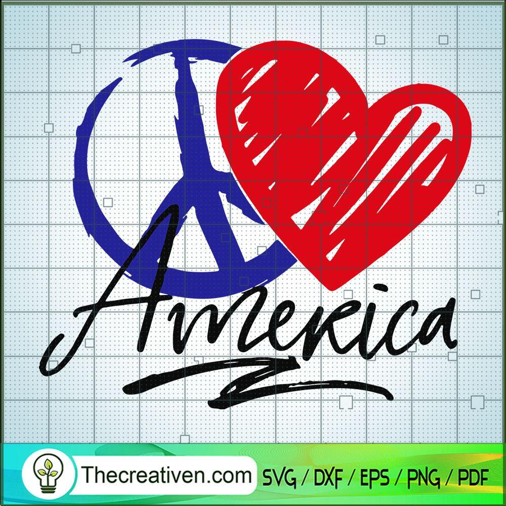 Peace Love America SVG, Peace SVG, America SVG 1 Peace Love America SVG, Peace SVG, America SVG