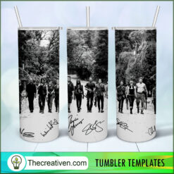 Walking Death Cast Signature F Tumbler Wrap Download