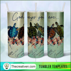 God Says your are Strong Full Tumbler Wrap Download