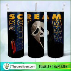 Scream Ghost Horror Full Tumbler Wrap Tumbler Wrap – Digital Download