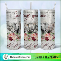 God Says your are Lovely Full Tumbler Wrap Download