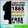 Juneteenth 1865 Because My A SVG Cut File for Cricut 3 15 copy 4