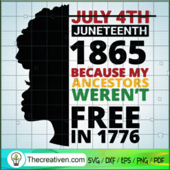 Juneteenth 1865 Because My A SVG Cut File for Cricut