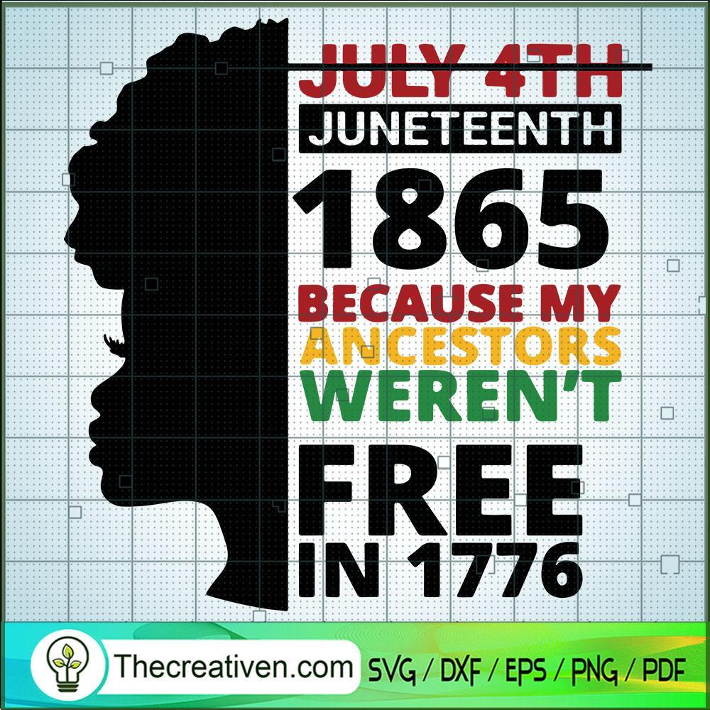 Juneteenth 1865 Because My A SVG Cut File for Cricut 1 Juneteenth 1865 Because My A SVG Cut File for Cricut