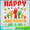 Happy Juneteenth June 19.1865 SVG Cut File for Cricut & Silhouette