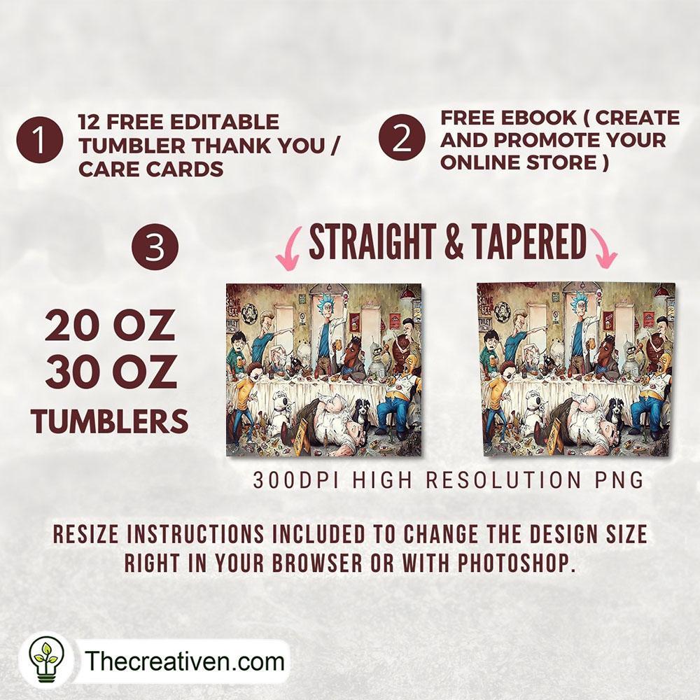 Rick and Friends Full Tumbler Wrap Tumbler Wrap – Digital Download 2 Rick and Friends Full Tumbler Wrap Tumbler Wrap – Digital Download - Image 2