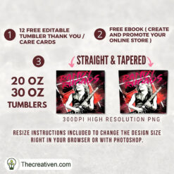 Alternative view of Randy Rhoads Full Tumbler Wrap Tumbler Wrap – Digital Download