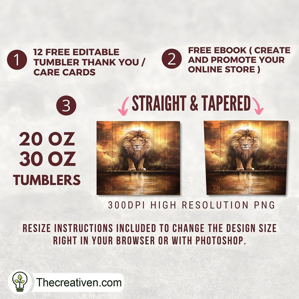 The Lion Full Tumbler Wrap Tumbler Wrap – Digital Download 2 The Lion Full Tumbler Wrap Tumbler Wrap – Digital Download - Image 2