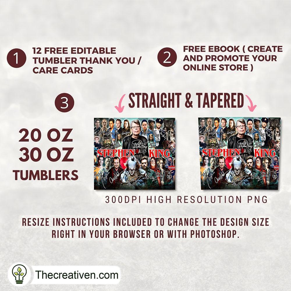 Stephen King Full Tumbler Wrap Tumbler Wrap – Digital Download 2 Stephen King Full Tumbler Wrap Tumbler Wrap – Digital Download - Image 2