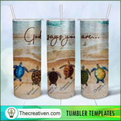 God Says You Are... Full Tumbler Wrap Tumbler Wrap – Digital Download