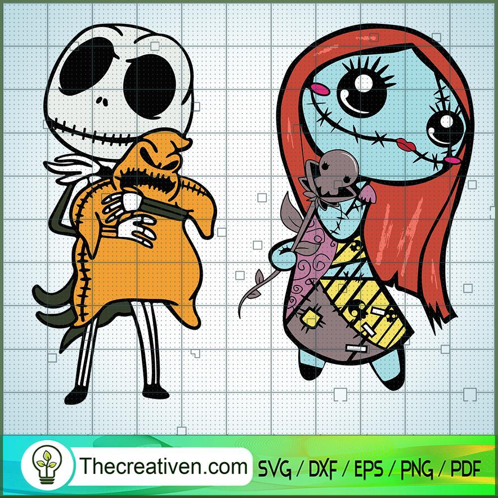 Jack And Sally Hug Oogie Boogie SVG Cut File for Cricut & Silhouette 1 Jack And Sally Hug Oogie Boogie SVG Cut File for Cricut & Silhouette