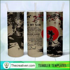 Goku To My Son Full Tumbler Wrap Tumbler Wrap – Digital Download