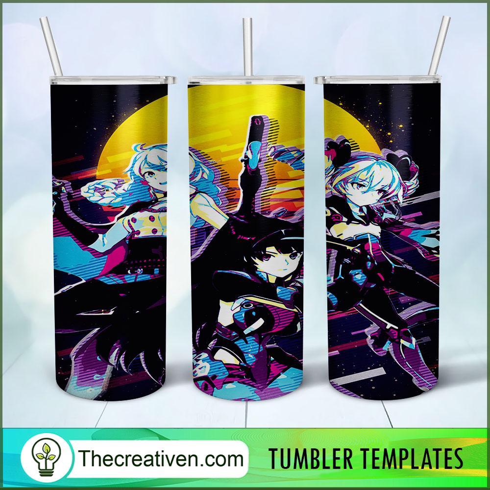 Art Girl Full Tumbler Wrap, 20oz Skinny Straight, Skinny 20oz, PNG Digital File 1 mockup 0051