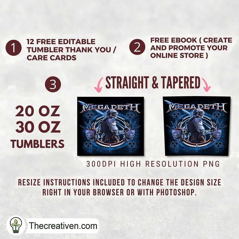 Megadeth Robot Full Tumbler Wrap Tumbler Wrap – Digita Design 50863 2 Megadeth Robot Full Tumbler Wrap Tumbler Wrap – Digita Design 50863 - Image 2
