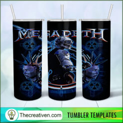 Megadeth Robot Full Tumbler Wrap Tumbler Wrap – Digita Design 50863