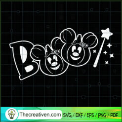 Boo Mickey Head Pumpkin SVG, Boo Halloween SVG, Mickey Halloween SVG
