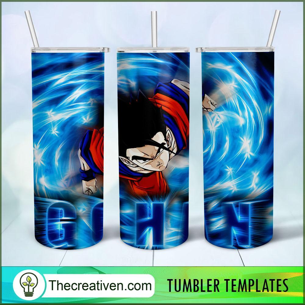 Son Gohan Full Tumbler Wrap, 20oz Skinny Straight, Skinny 20oz, PNG Digital File 1 mockup 0041