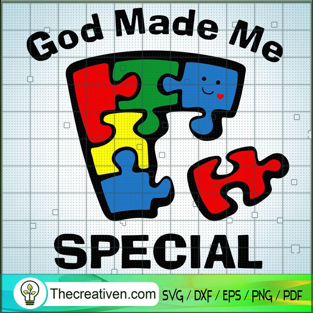 God Made Me Special SVG, Autism Puzzle SVG, Autism Puzzle Piece SVG 1 105 copy