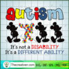 Autism It's Not A Disability It's A Different Ability SVG, Mickey Autism SVG, Autism Puzzle SVG 2 106 copy