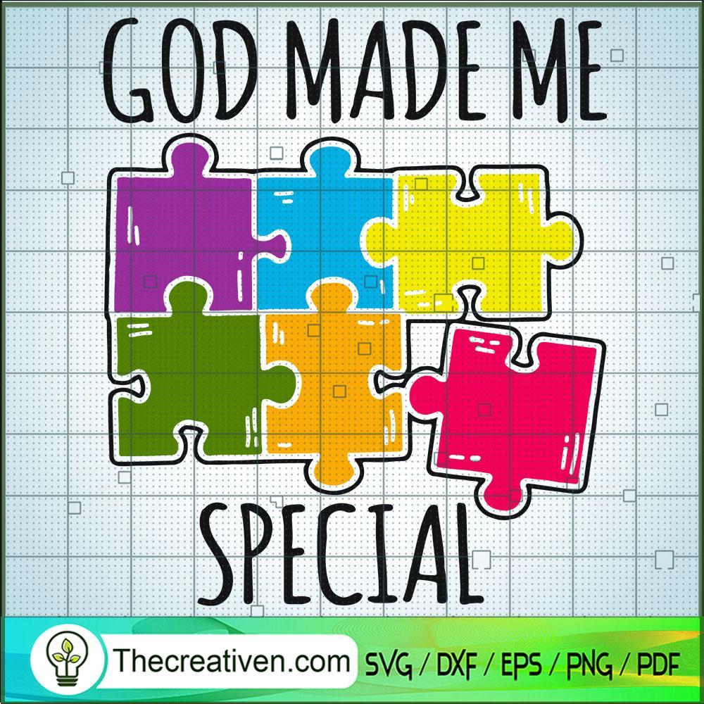 God Made Me Special SVG, Autism Puzzle SVG, Autism SVG 1 104 copy