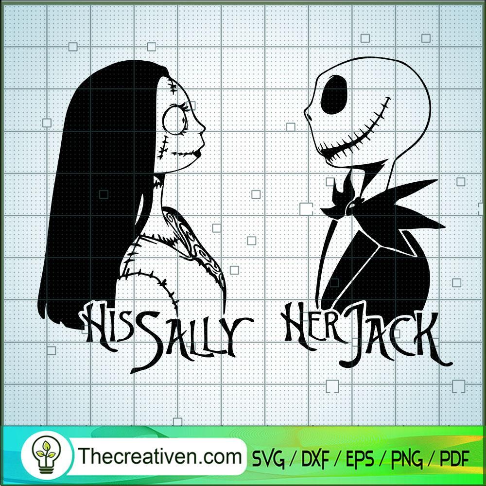 His Sally Her Jack SVG Cut File for Cricut & Silhouette 1 His Sally Her Jack SVG Cut File for Cricut & Silhouette