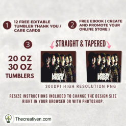 Scare Bear Killer Full Tumbler Wrap Tumbler Wrap – Digital Download - Image 2