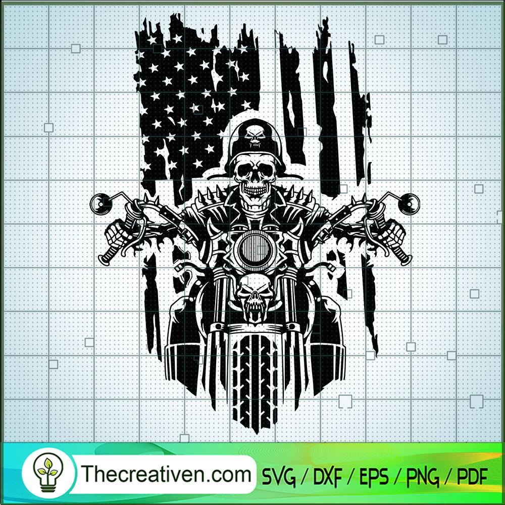 USA Ghost Rider SVG, Skeleton Riding SVG, Horror Motorcyle SVG 1 USA Ghost Rider SVG, Skeleton Riding SVG, Horror Motorcyle SVG
