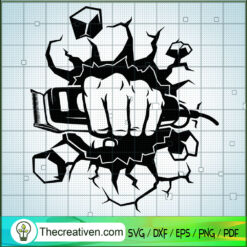 Hand Punch Through Wall SVG, Hair Dresser SVG, Trimmer SVG