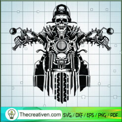 Ghost Rider SVG, Skeleton Riding SVG, Horror Motorcyle SVG