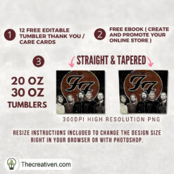 Alternative view of Foo fighters Band Full Tumbler Wrap Tumbler Wrap – Digital Download