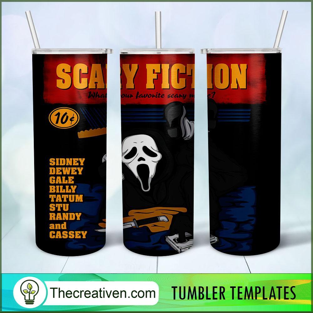 Scary Fiction Full Tumbler Wrap Tumbler Wrap – Digital Download 1 Scary Fiction Full Tumbler Wrap Tumbler Wrap – Digital Download