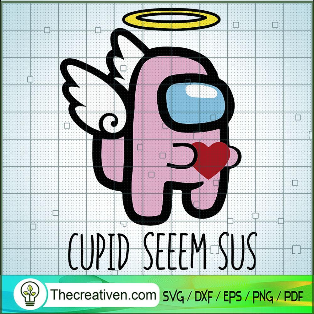 Cupid Seeem Sus SVG, Game SVG, Among Us SVG 1 Cupid Seeem Sus SVG, Game SVG, Among Us SVG