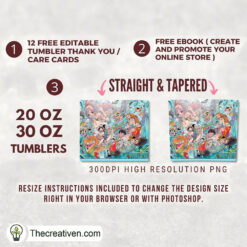 Alternative view of One Piece and Friends Full Tum Tumbler Wrap Download