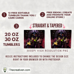 Alternative view of Bad Witches Squad Full Tumbler Wrap Tumbler Wrap – Digital Download
