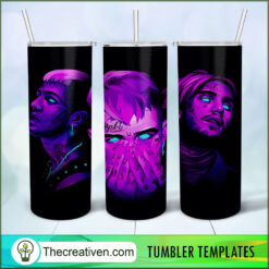 Lil Peep Neon Light Full Tumbler Wrap Tumbler Wrap – Digital Download
