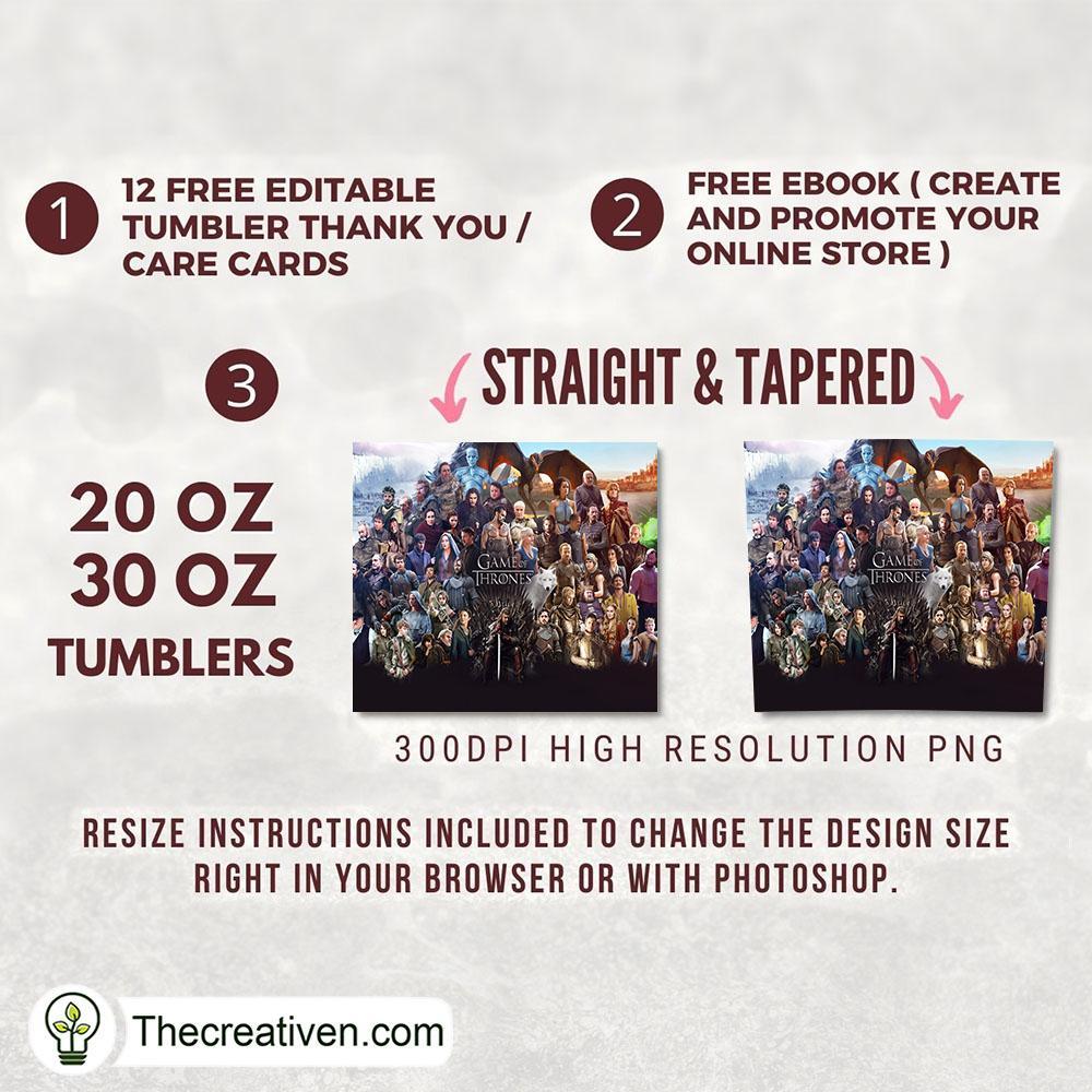 Game Of Thrones Full Tumbler Wrap Tumbler Wrap – Digital Download 2 Game Of Thrones Full Tumbler Wrap Tumbler Wrap – Digital Download - Image 2