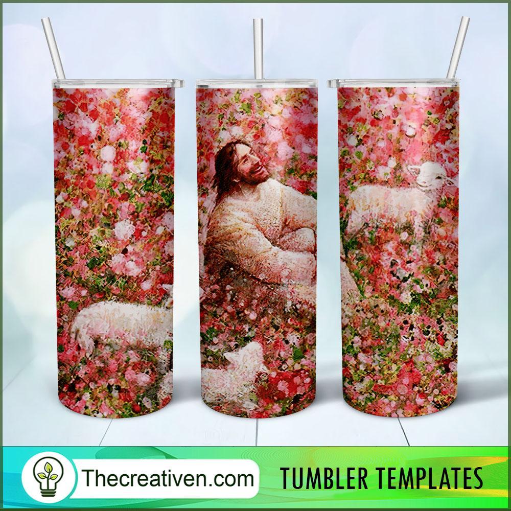 Jesus Christ on the Floral Ful Tumbler Wrap Download 1 Jesus Christ on the Floral Ful Tumbler Wrap Download