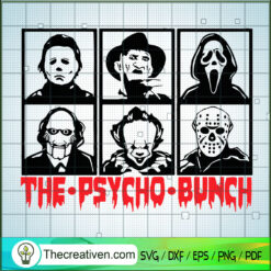 The Psycho Bunch SVG, Horror Characters SVG, Halloween Horror SVG